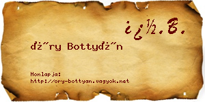 Őry Bottyán névjegykártya